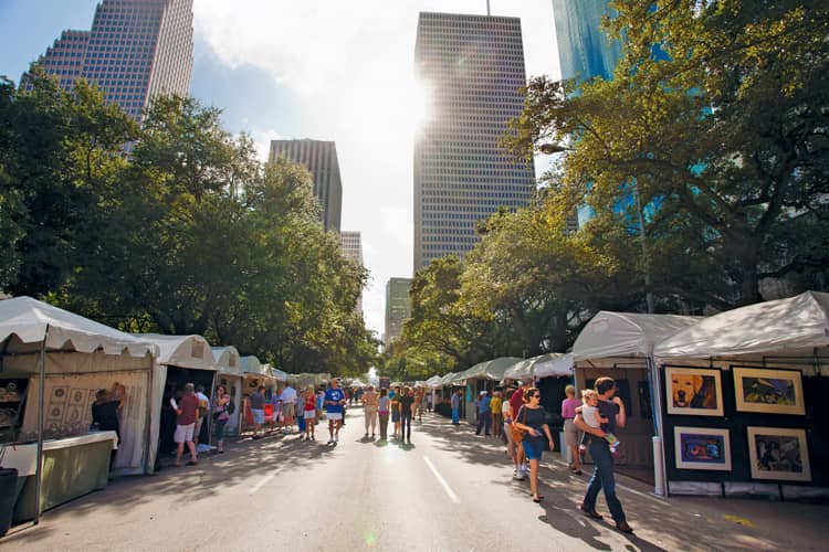 stalls bayou city art festival